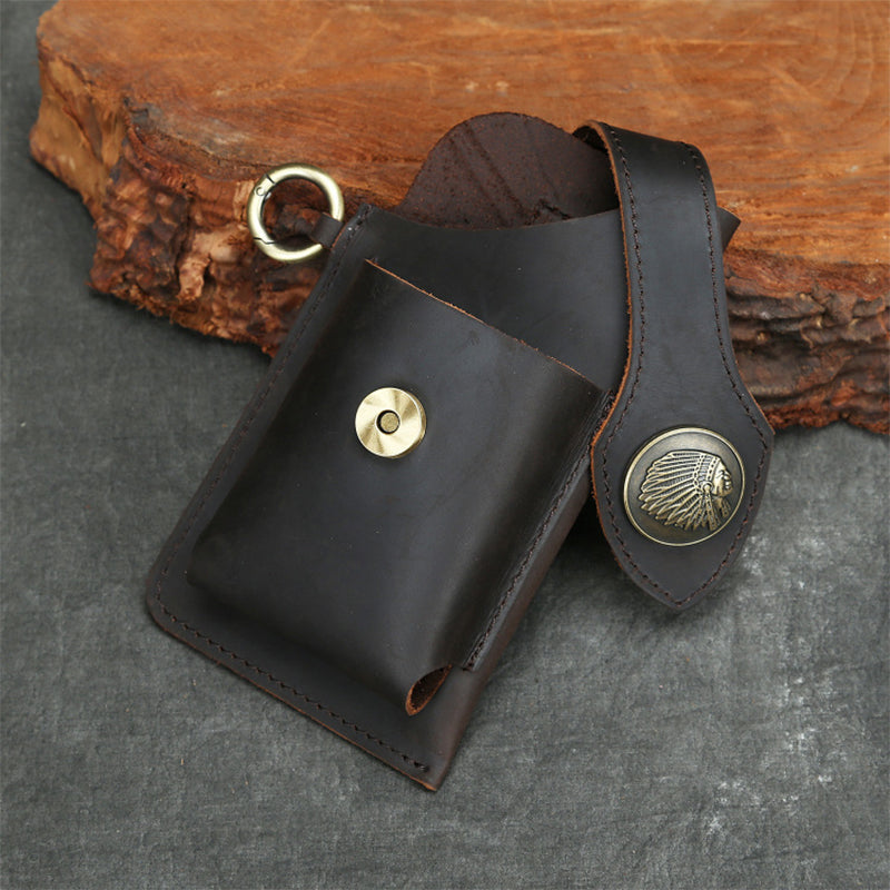Icone™ BeltPouch: Monikäyttöinen Nahkainen Vintage Tyylinen Vyö Pussi