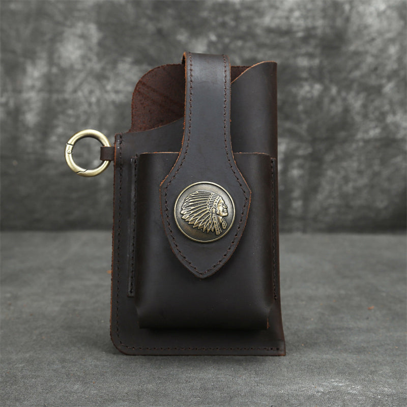 Icone™ BeltPouch: Monikäyttöinen Nahkainen Vintage Tyylinen Vyö Pussi