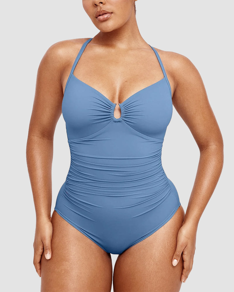 Icone™ ShapingSwimsuit: Elegantti Ristikkäiset Olkaimet Vartalon Muotoileva Uimapuku
