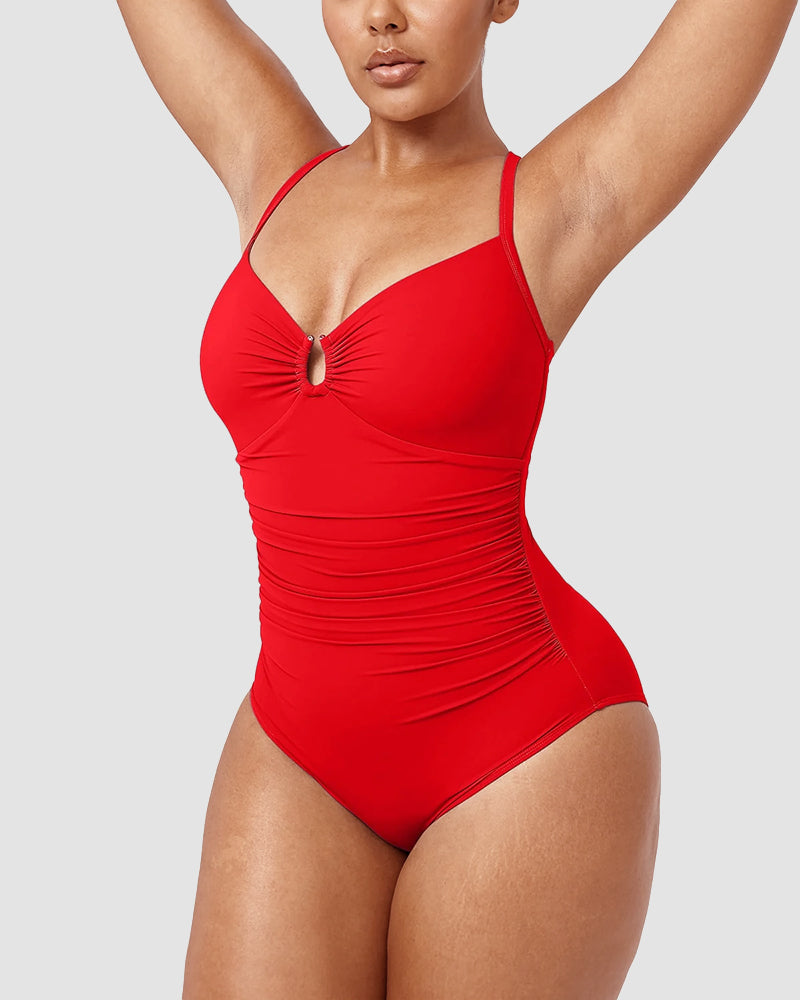 Icone™ ShapingSwimsuit: Elegantti Ristikkäiset Olkaimet Vartalon Muotoileva Uimapuku