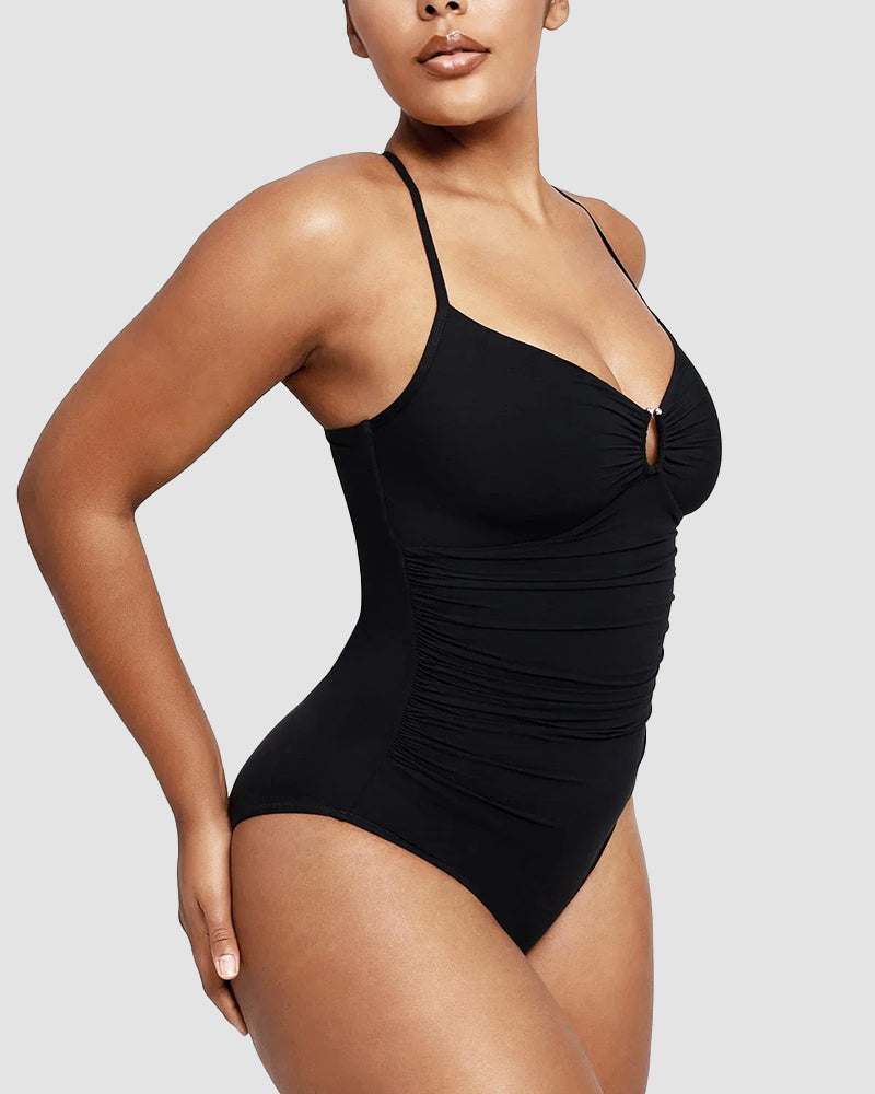 Icone™ ShapingSwimsuit: Elegantti Ristikkäiset Olkaimet Vartalon Muotoileva Uimapuku