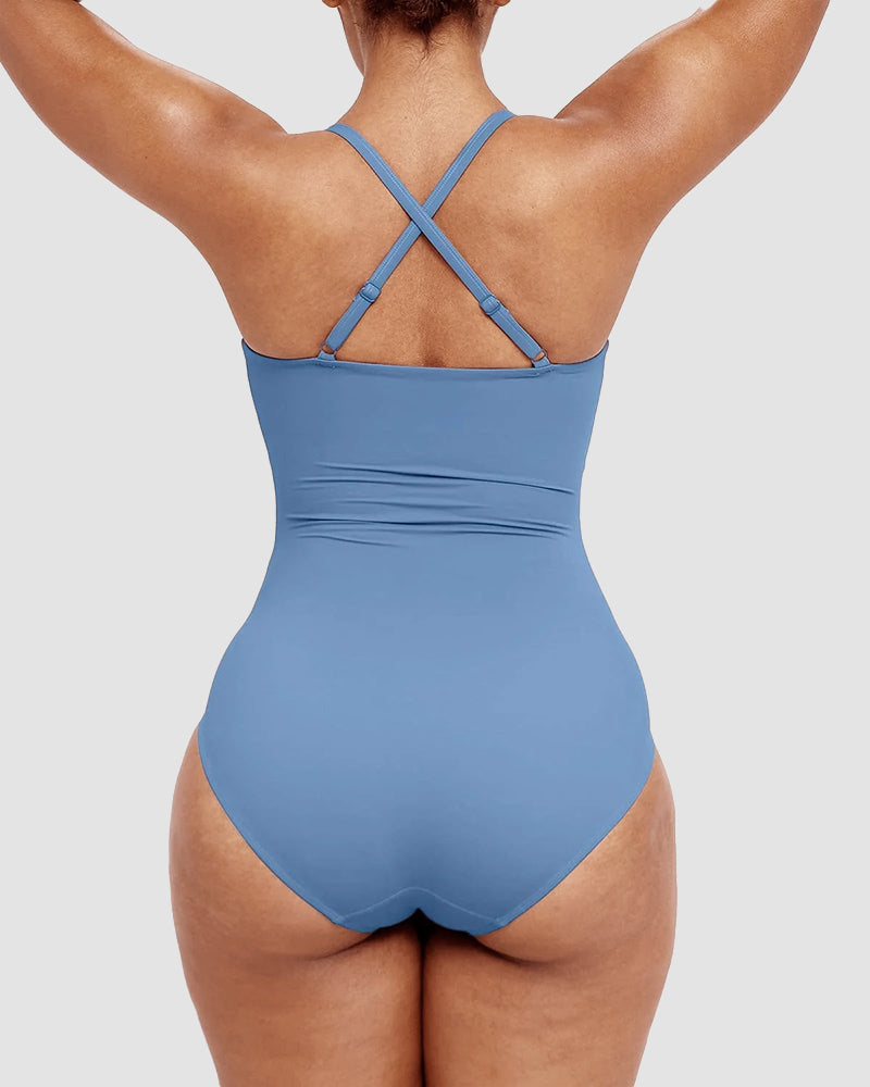 Icone™ ShapingSwimsuit: Elegantti Ristikkäiset Olkaimet Vartalon Muotoileva Uimapuku