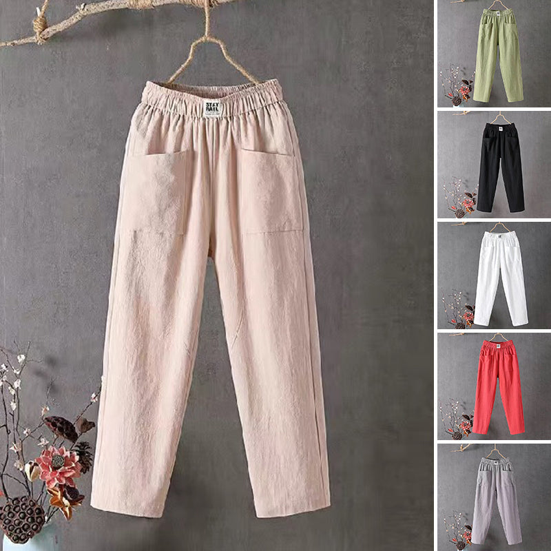 Icone™ LoosePants: Korkea Vyötärö, Väljä Ja Rento Arkipöksy