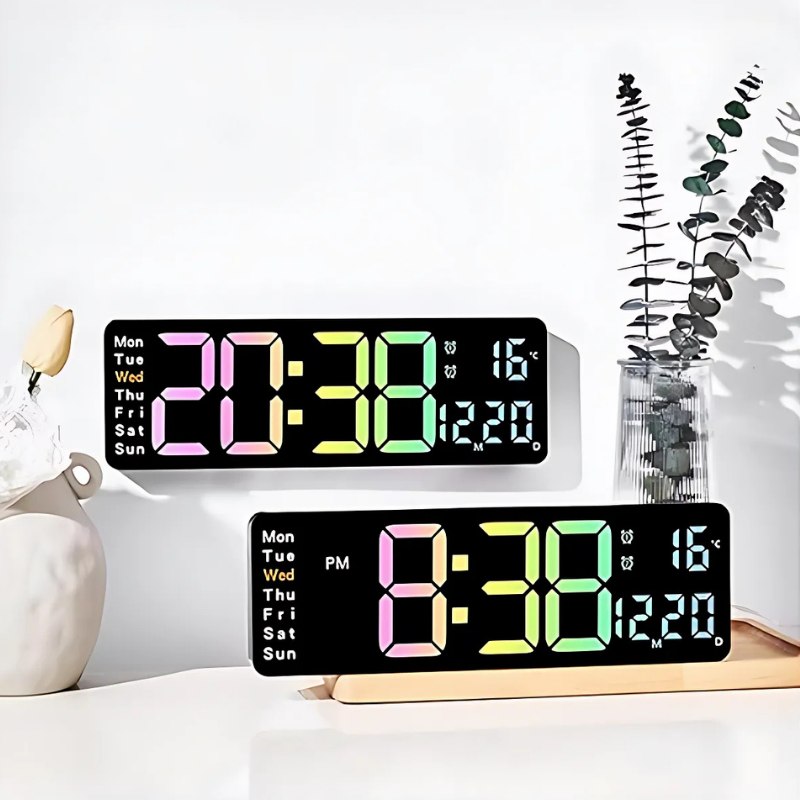 Globetrek° DigitalClock: Suuri LED-Ruutu Näyttö Digitaalinen Kello