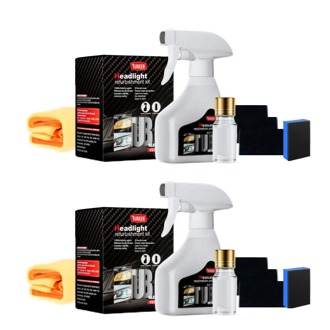 HeadlightSpray 1+1 ILMAINEN: Helppokäyttöinen Auton Ajovalojen Puhdistus Suihkupakkaus