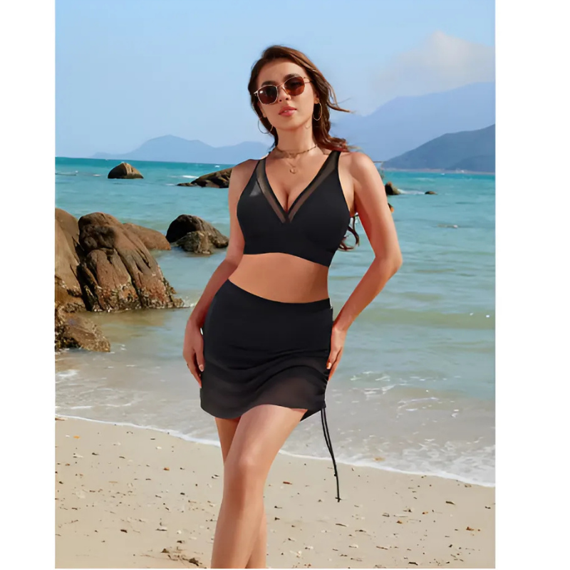 Icone™ BikiniSet: Mukava Ja Tyylikäs Verkkouimapuku 2 Osainen Setti