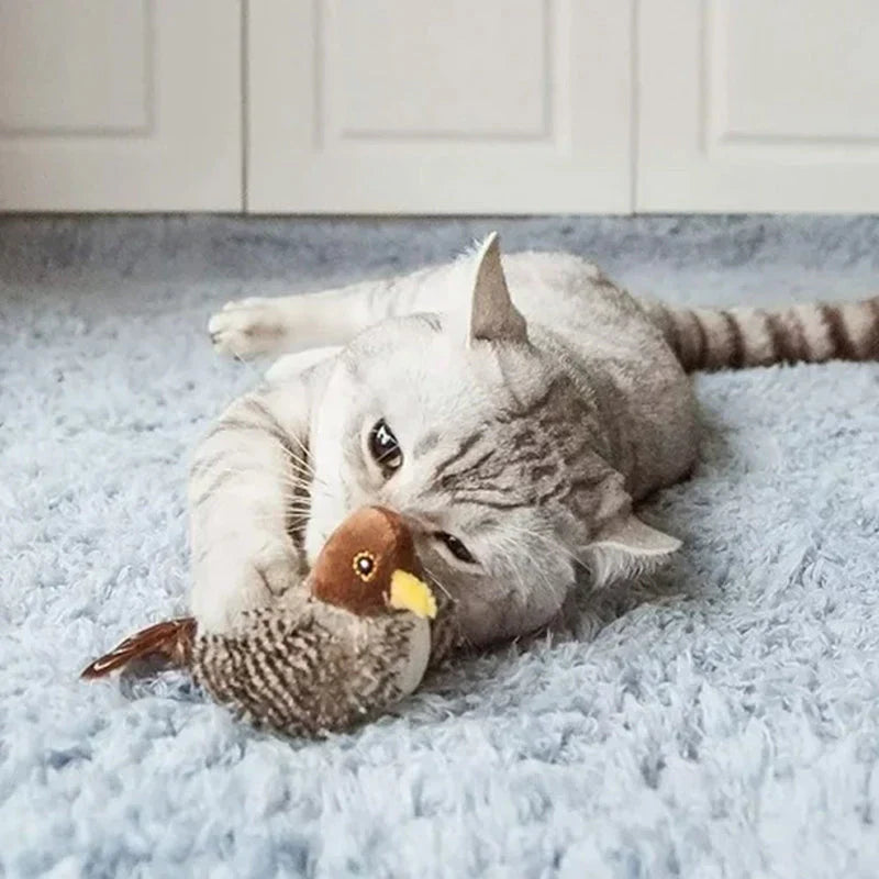 Catfri® BirdToy: Vuorovaikutteinen Sirkuttava Lintulelu Kissoille