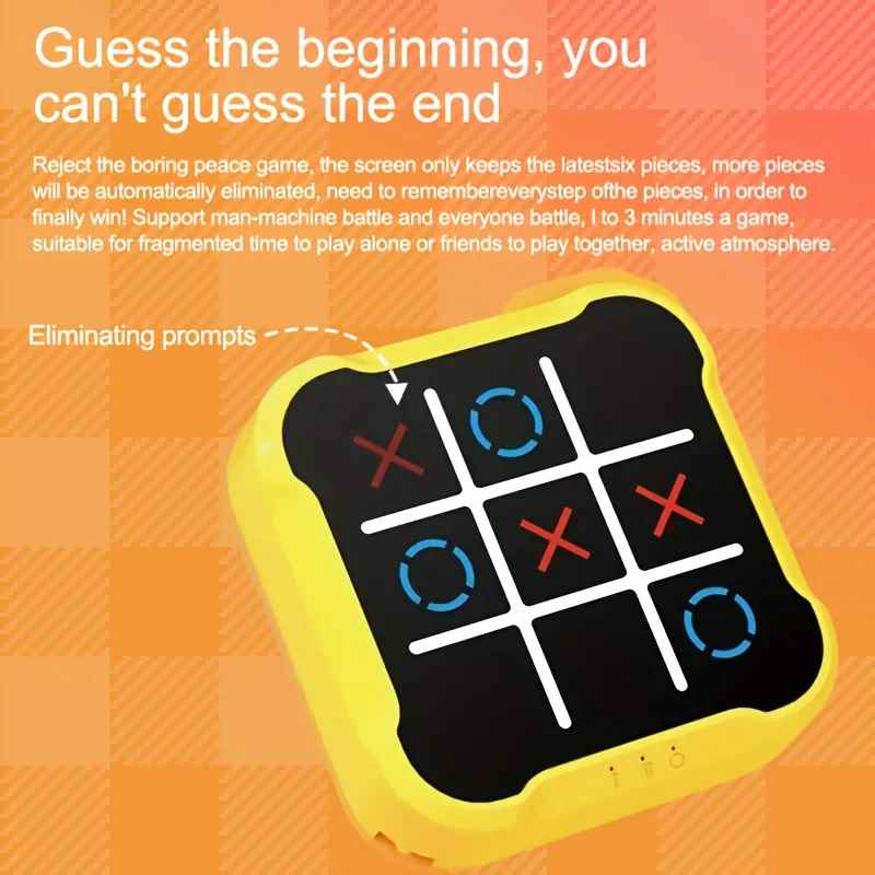 Kletshuts™ FunTicTacToe: Interaktiivinen Elektroninen Ristinolla Peli Varten Kaikki Ikäryhmät