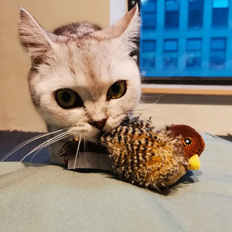 Catfri® BirdToy: Vuorovaikutteinen Sirkuttava Lintulelu Kissoille