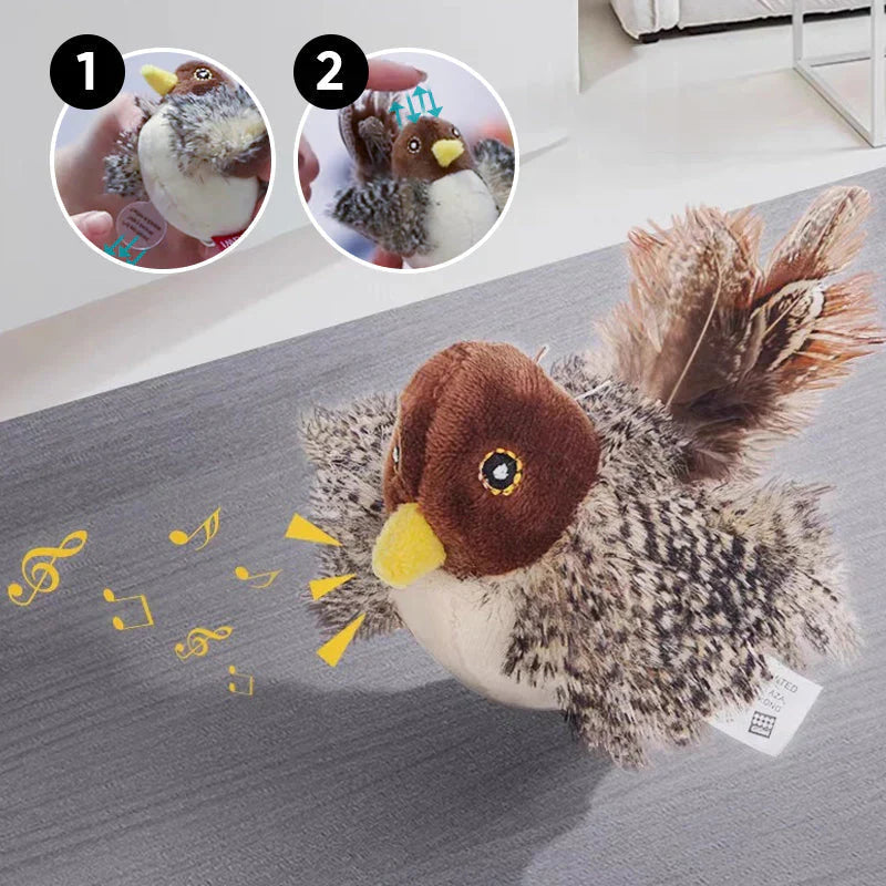 Catfri® BirdToy: Vuorovaikutteinen Sirkuttava Lintulelu Kissoille