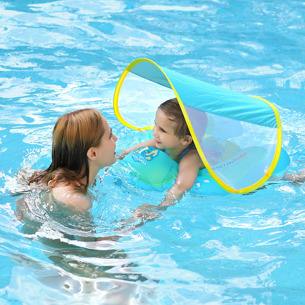 Kletshuts™ BabyFloat: Vauva Uima-Allas Kelluke Sisäänrakennetulla Aurinkosuojalla