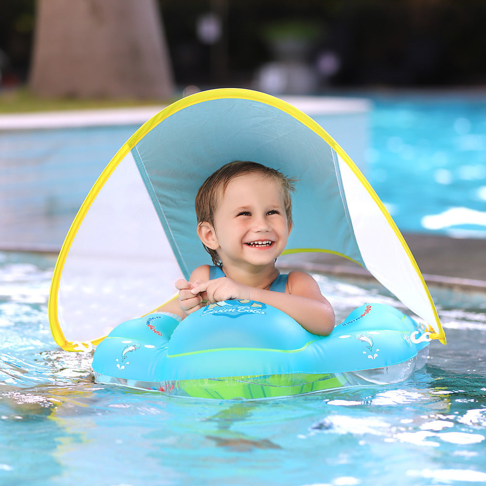 Kletshuts™ BabyFloat: Vauva Uima-Allas Kelluke Sisäänrakennetulla Aurinkosuojalla