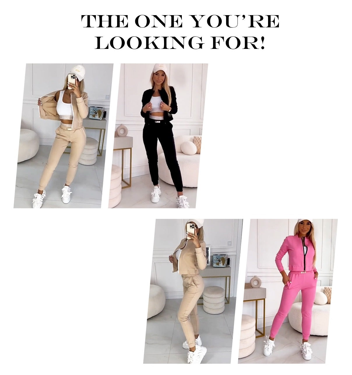 Icone™ OutfitSet: Naisten Takki, Tankkitoppi Ja Housut, Rento Asukokonaisuus
