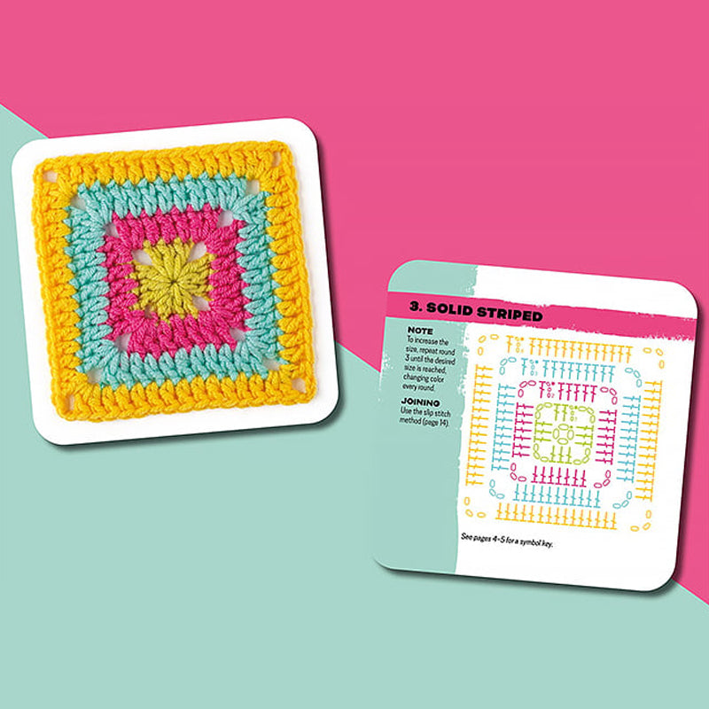 CrochetCards: Neliö Neulominen Virkattu Opas Kortit Set