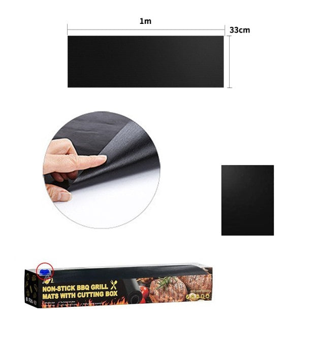 Globetrek° GrillMat – Tarttumattomat BBQ Grillimatot Helppoleikattavalla Laatikolla