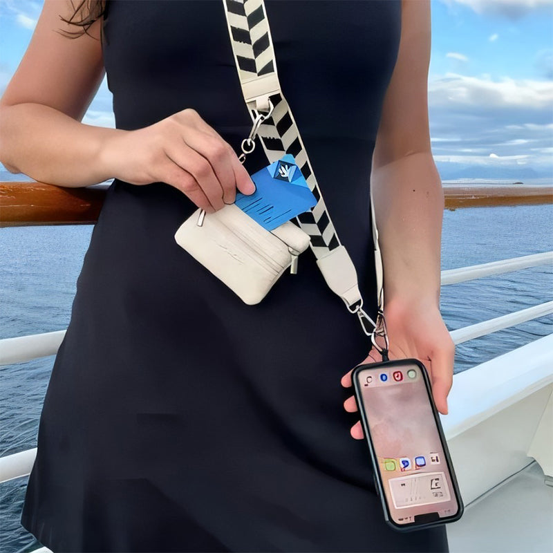 Icone™ PhoneStrap: Säädettävä Ristikehä Puhelimen Hihna Pussin Kanssa