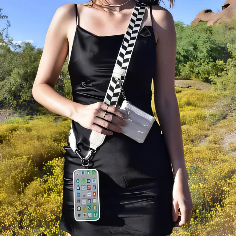 Icone™ PhoneStrap: Säädettävä Ristikehä Puhelimen Hihna Pussin Kanssa