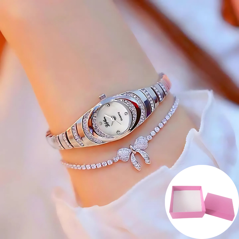 Jewelance™ ElegantWatch: Elegantti Moderni Naisten Kello Lahjarasian Kanssa