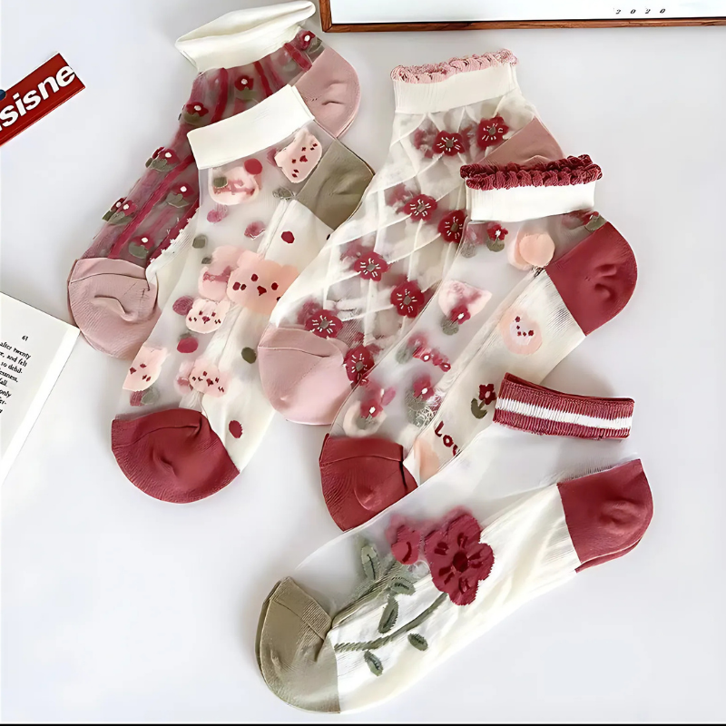 Happy™ MeshSocks: Hengittävä Mukava Hauska Suunnittelu Verkkonilkkasukat