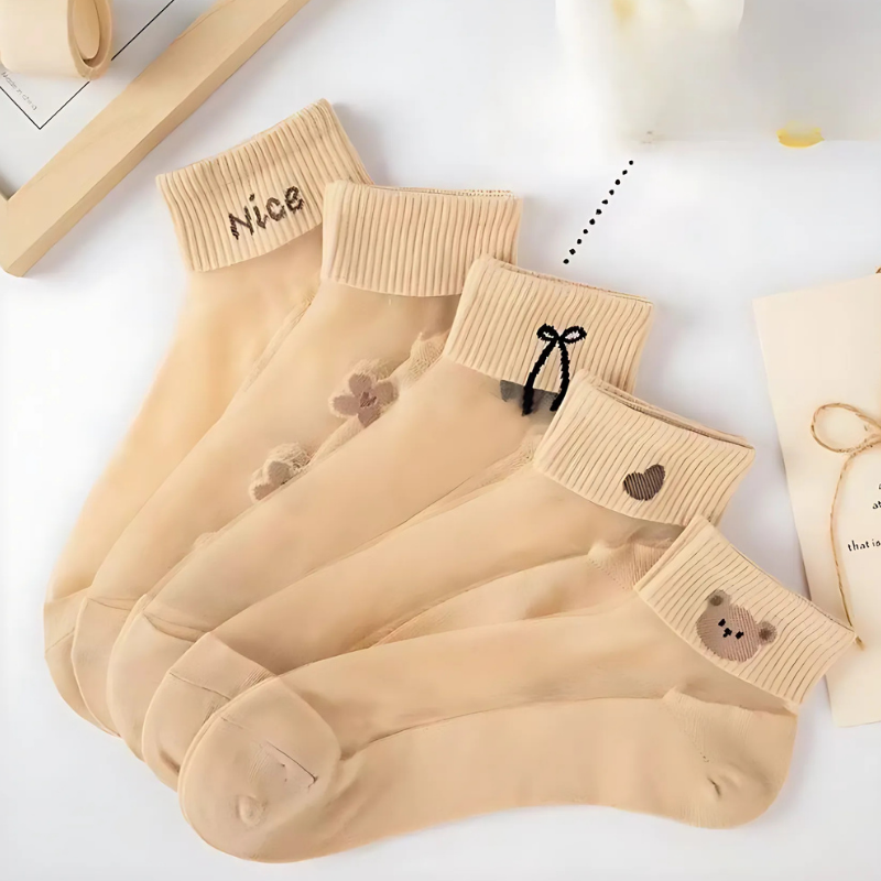 Happy™ MeshSocks: Hengittävä Mukava Hauska Suunnittelu Verkkonilkkasukat