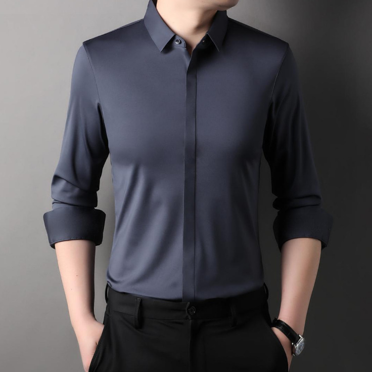 Icone™ StretchLongsleeve: Miesten Ryppytön Joustava Pitkähihainen