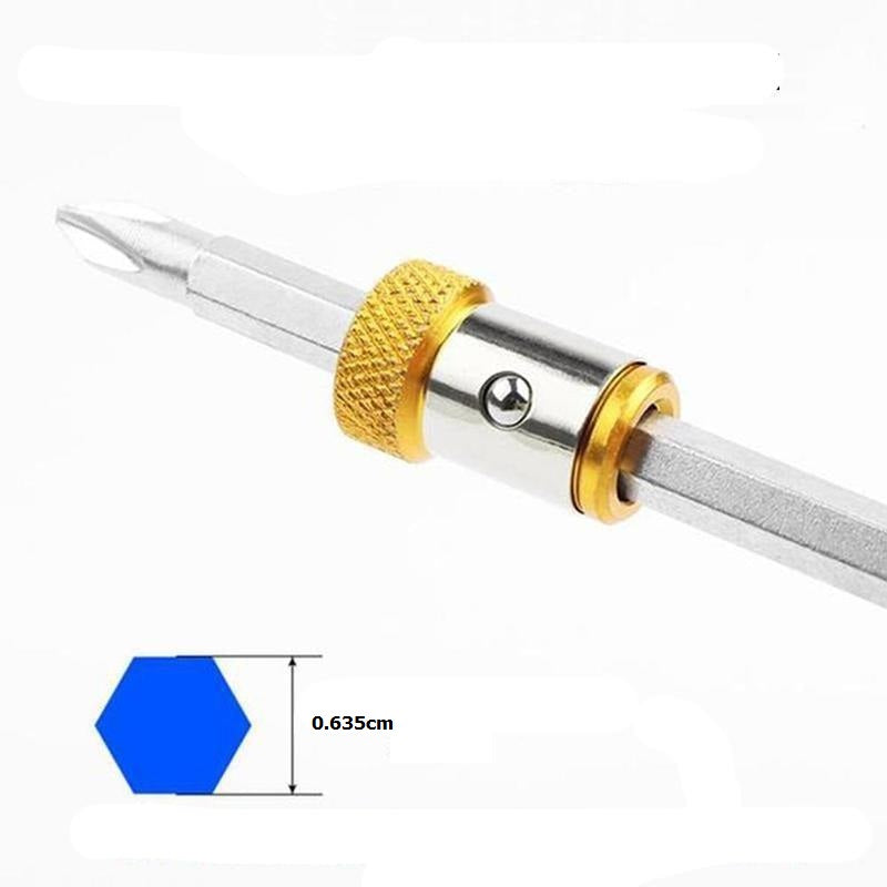 ScrewdriverTip 1+1 ILMAINEN - Magneettinen Ruuvimeisseli Kärki Irrotettava Rengas