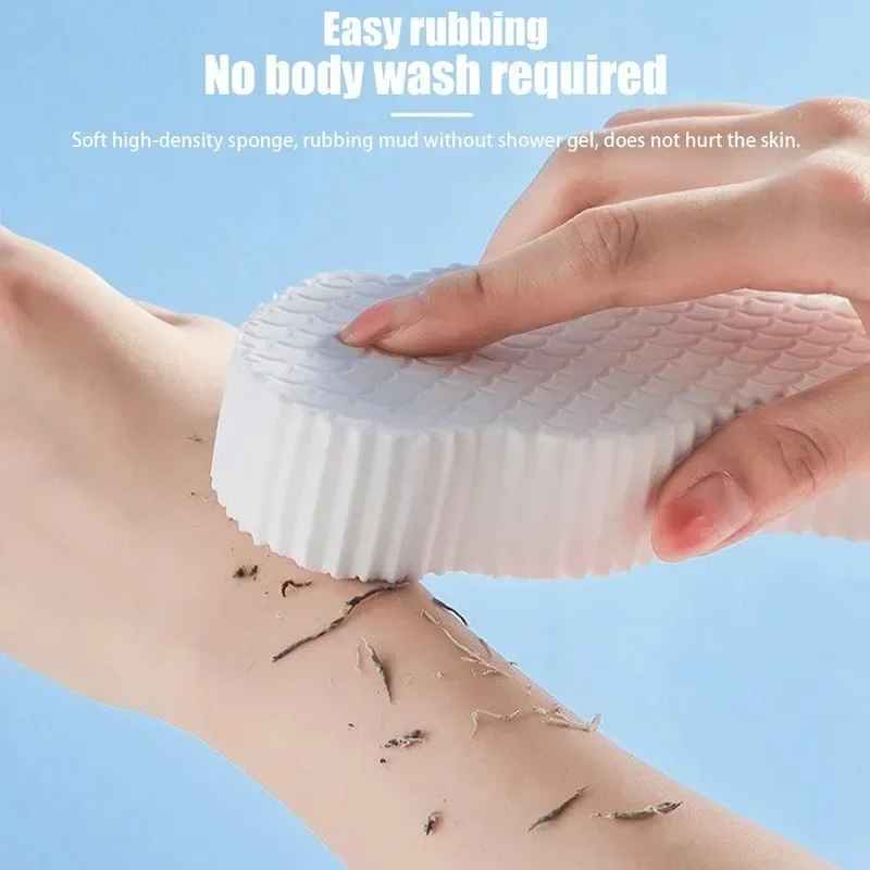 ExfoliatingSponge 1+1 ILMAINEN - Pehmeä Vartalon Kuoriva Sieni Suihku Pesuri