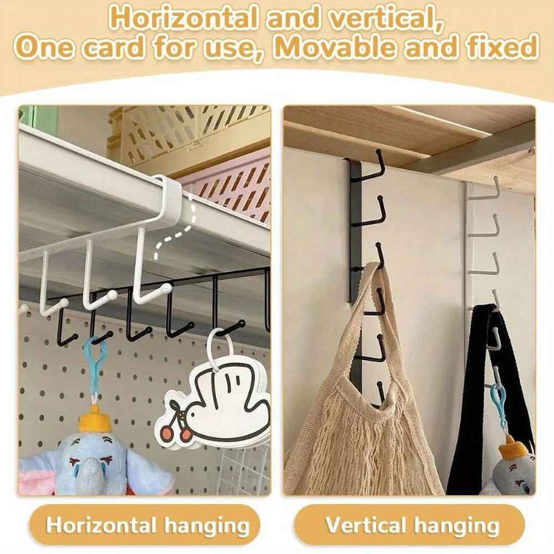 GlideHold® ShelfHooks 1+1 ILMAISEKSI: Hylly Ripustettavat Telinekoukut Keittiöön Ja Vaatekaappiin