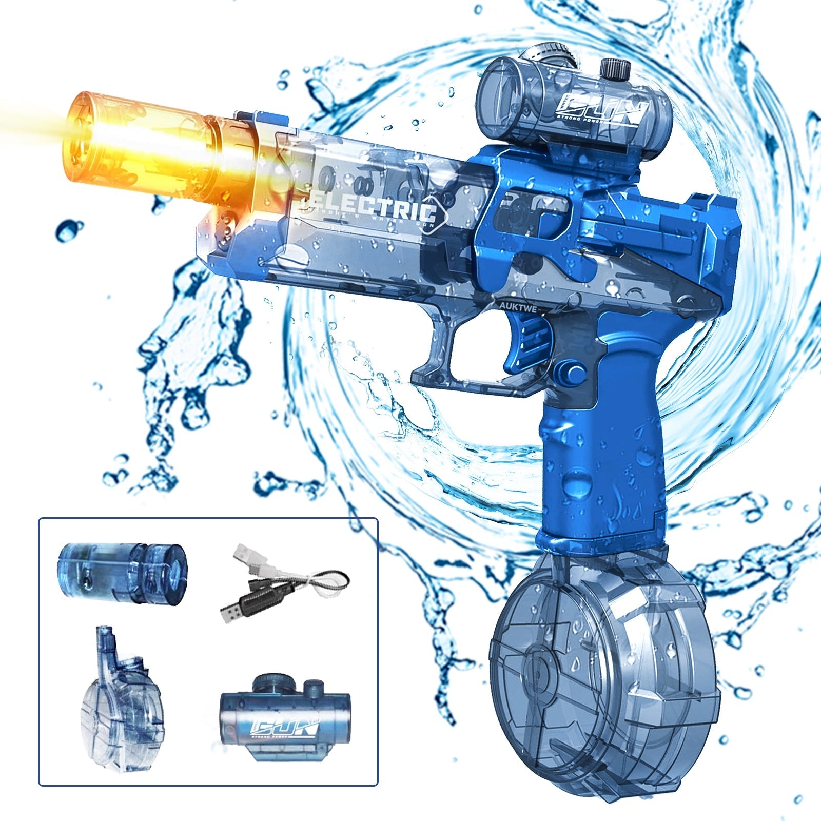 Kletshuts™ WaterGun: Pitkän Kantaman Ampuma Sähköinen Vesipyssy