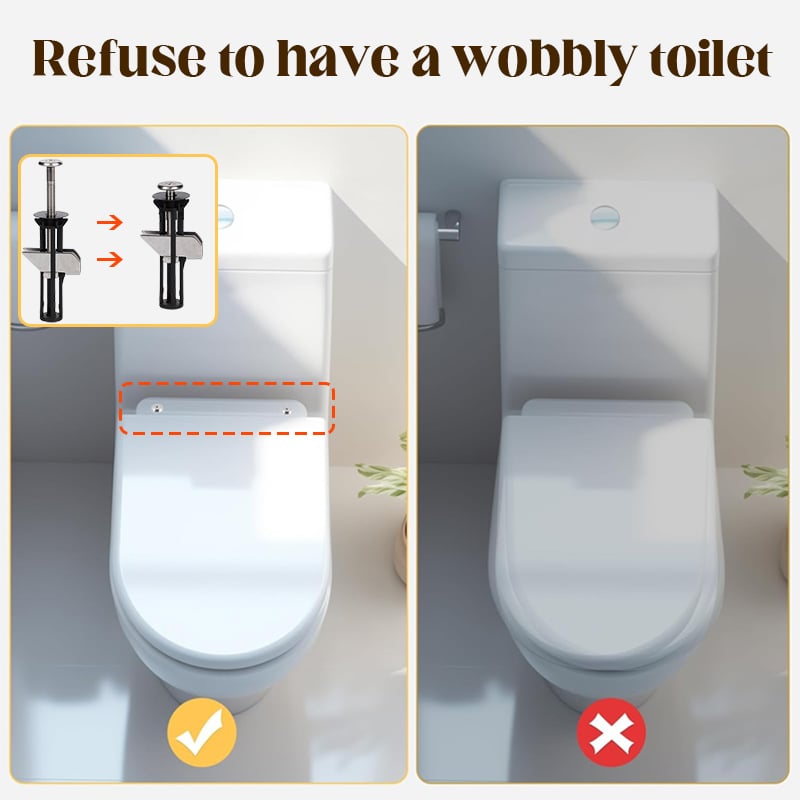 Globetrek° ToiletBolt 1+1-Sarja ILMAISEKSI: Raskaaseen Käyttöön Tarkoitettu Wc-Istuin Lukituspultti Ja Ruuvit