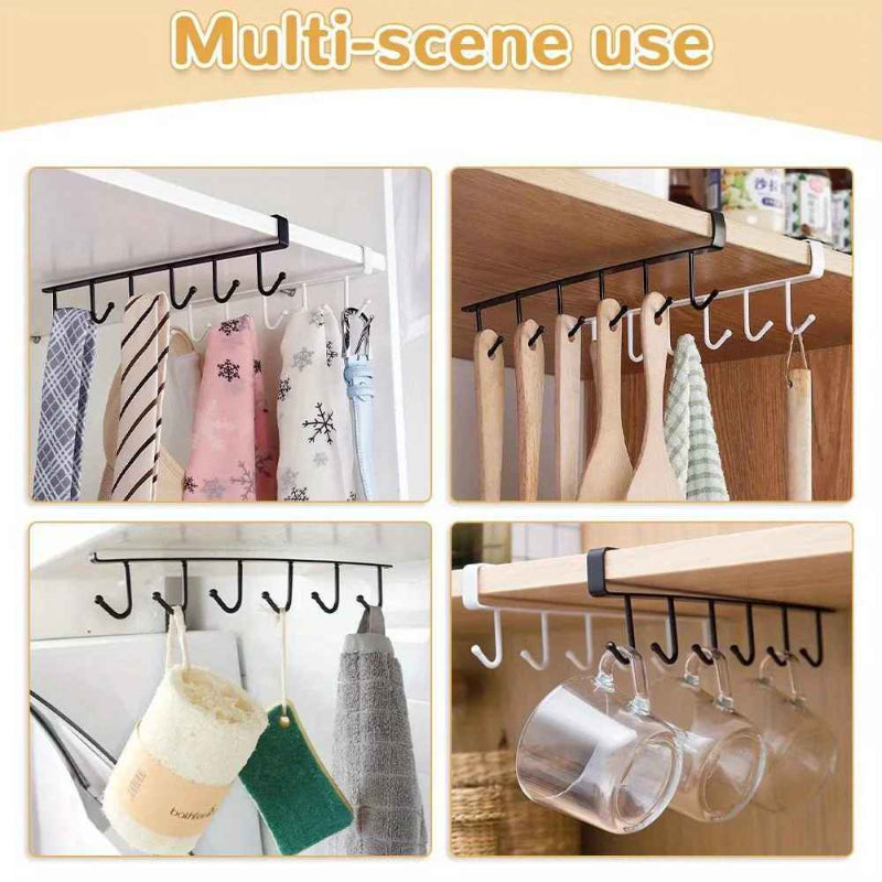 GlideHold® ShelfHooks 1+1 ILMAISEKSI: Hylly Ripustettavat Telinekoukut Keittiöön Ja Vaatekaappiin