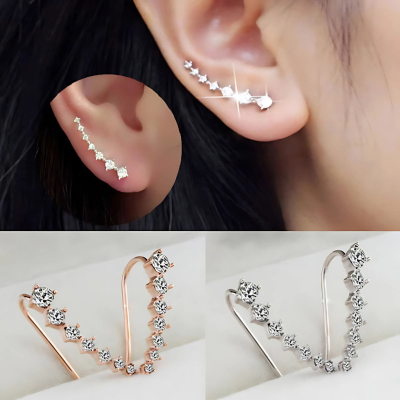 Jewelance™ ClipEarrings 1+1 ILMAISEKSI: Pitkät Elegantti Klipsikorvakorut Lahja Laatikossa