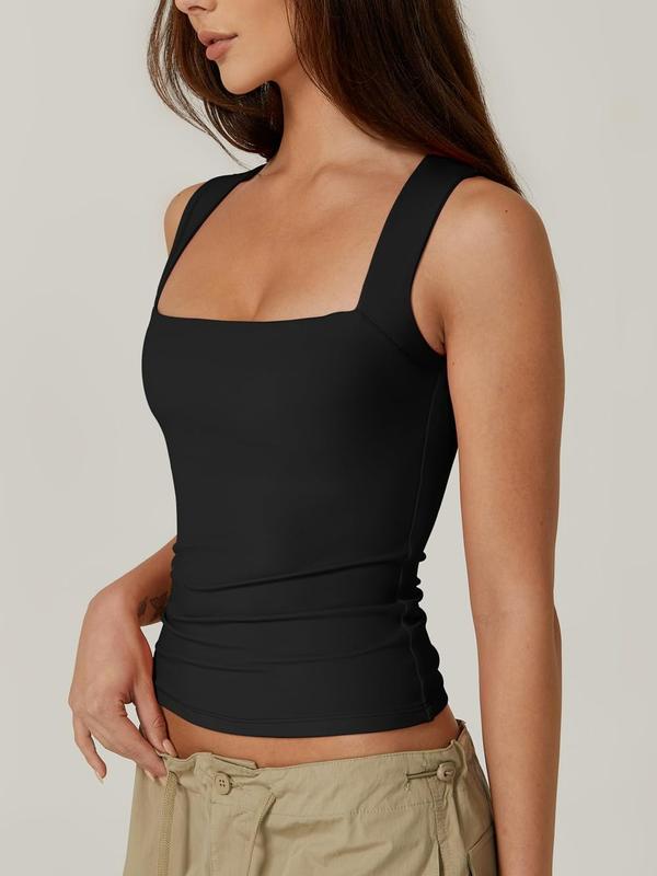 Icone™ TankTop 1+1 ILMAINEN: Naisten Neliökauluksinen Hihaton Tankkitoppi