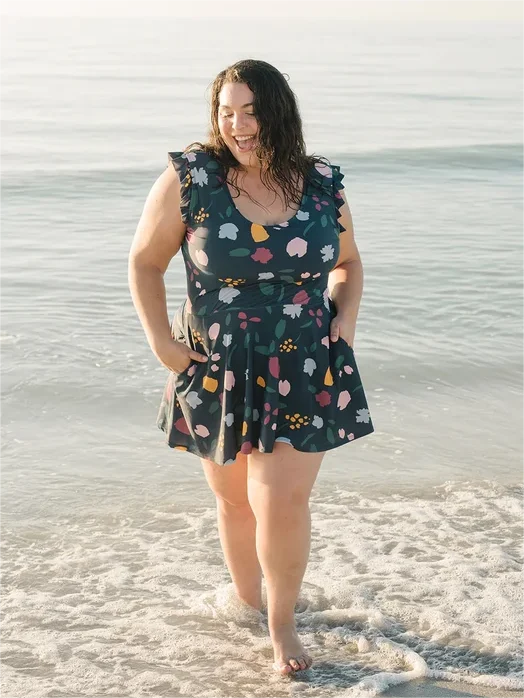 Icone™ SwimRomper: Uida Romper Kanssa Sisäänrakennettu Rintaliivit