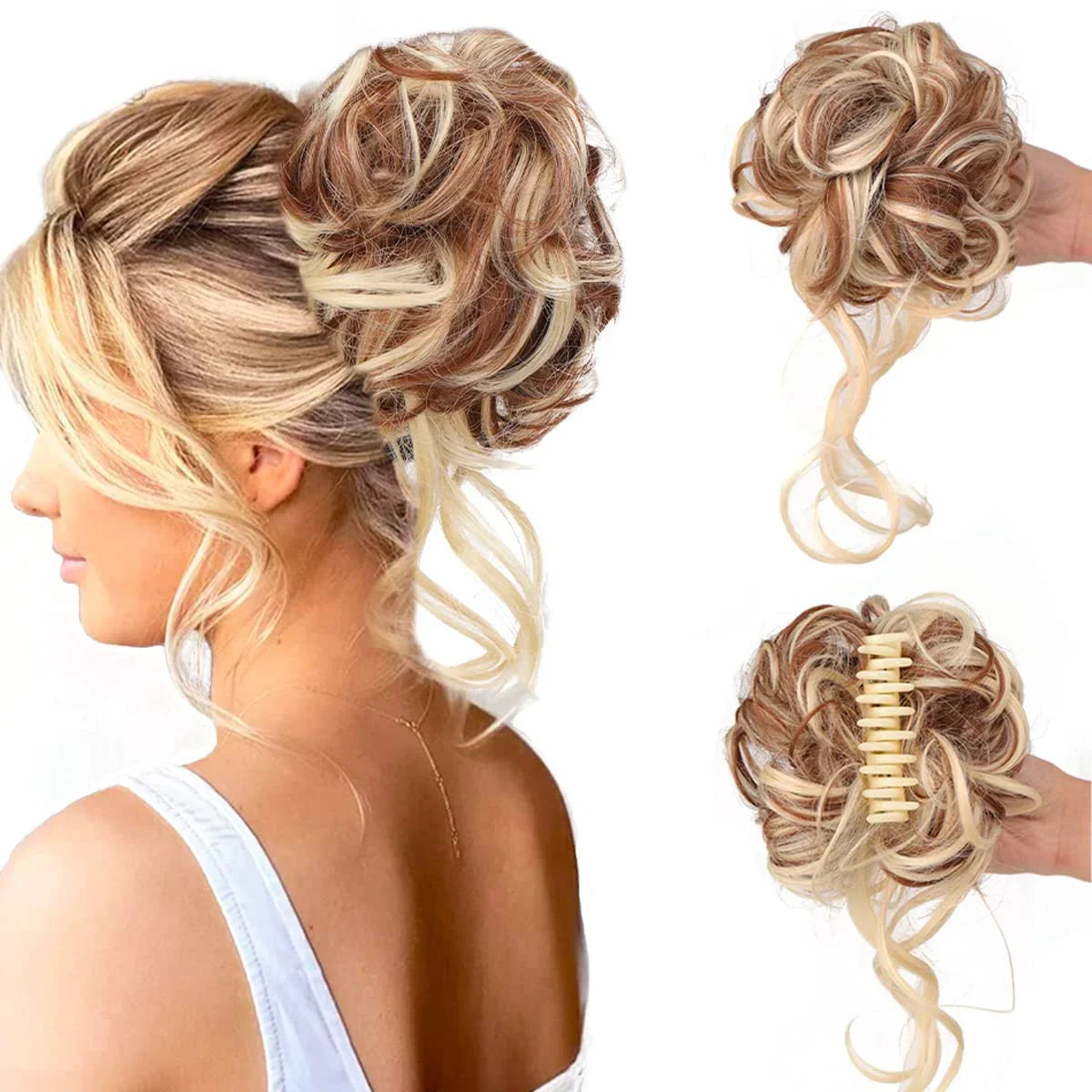 Rose® CurlyBun: Instant Kihara Bun Hiukset Clamp