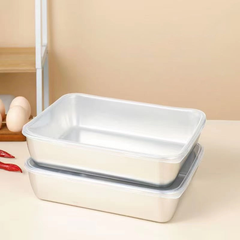 Globetrek° FreshSeal - Ruostumaton Teräs Neliö Varastointi Pan Kanssa Kansi