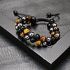 Jewelance™ ProtectionBracelet 1+1 ILMAINEN: Kaksinkertainen Kerros Tigerin Silmä Suojaus Rannerengas