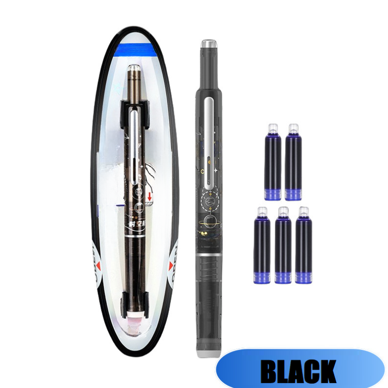 FountainPen - Sisäänvedettävä Ja Täytettävä Mustekynä Mustekaseteilla