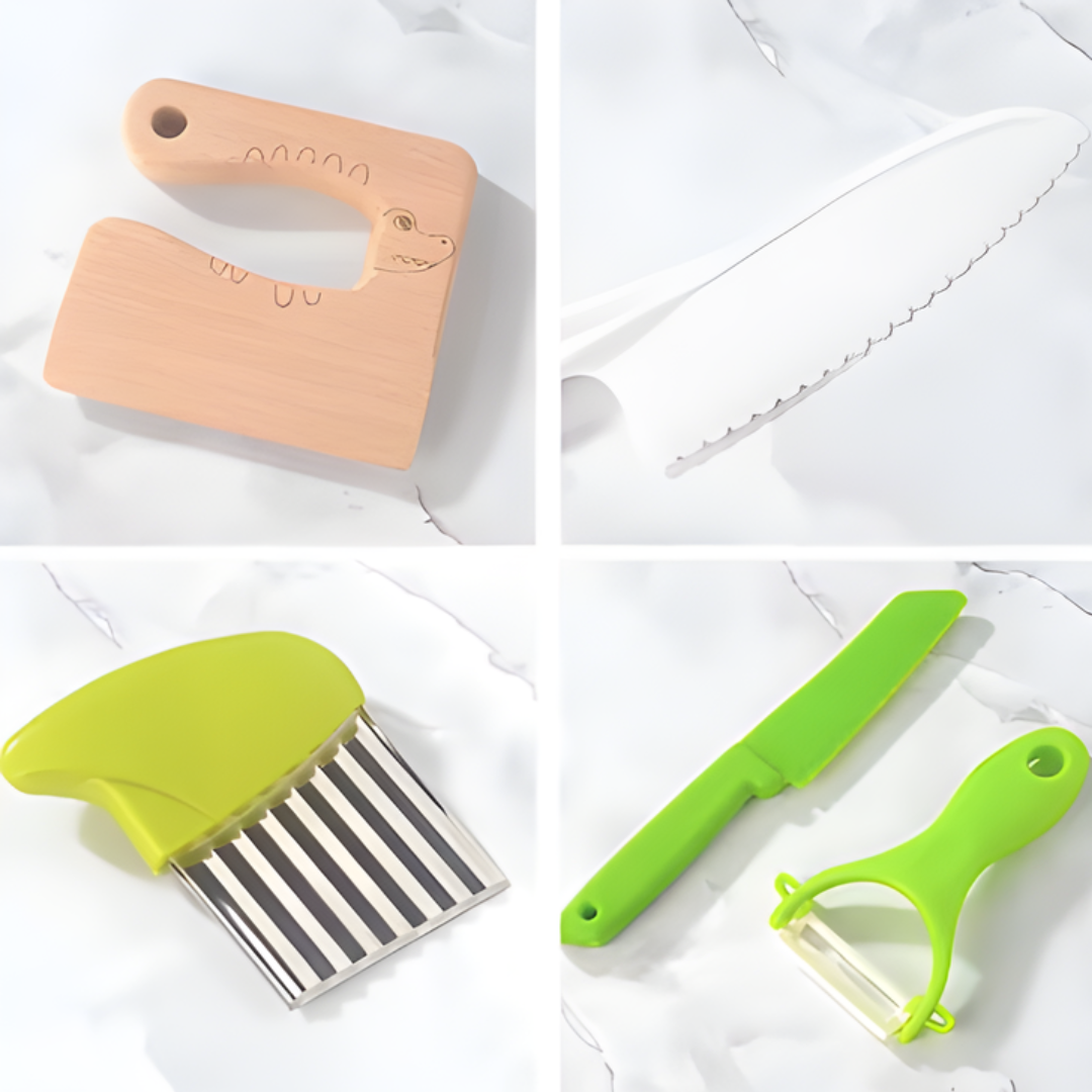 Kletshuts™ KidsKitchen: Turvallinen Leikkaaminen Leikki Lapset Keittiö Lelu Sarja