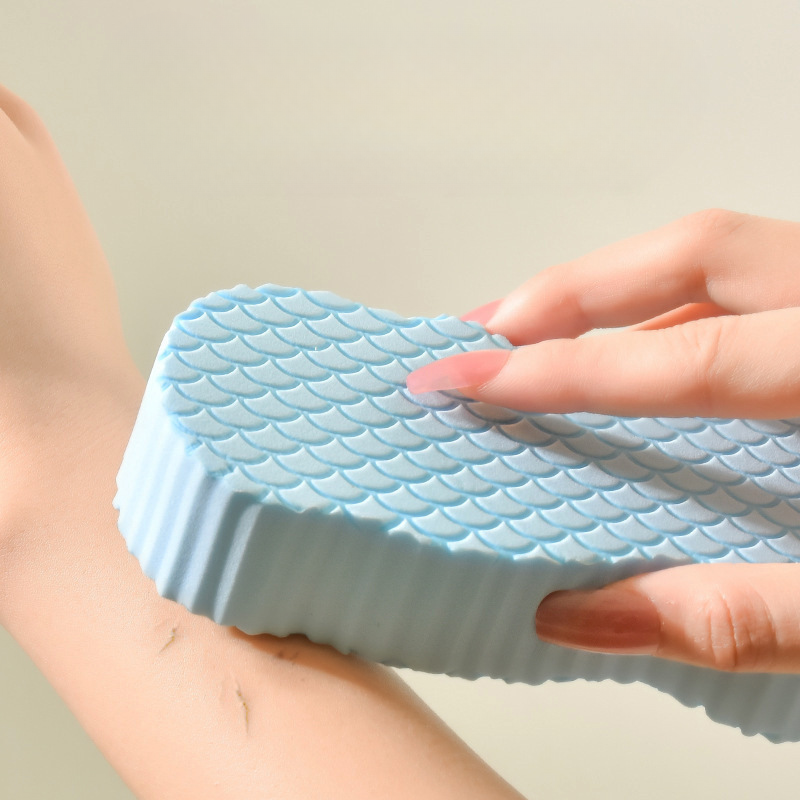 ExfoliatingSponge 1+1 ILMAINEN - Pehmeä Vartalon Kuoriva Sieni Suihku Pesuri