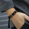 Jewelance™ ProtectionBracelet 1+1 ILMAINEN: Kaksinkertainen Kerros Tigerin Silmä Suojaus Rannerengas