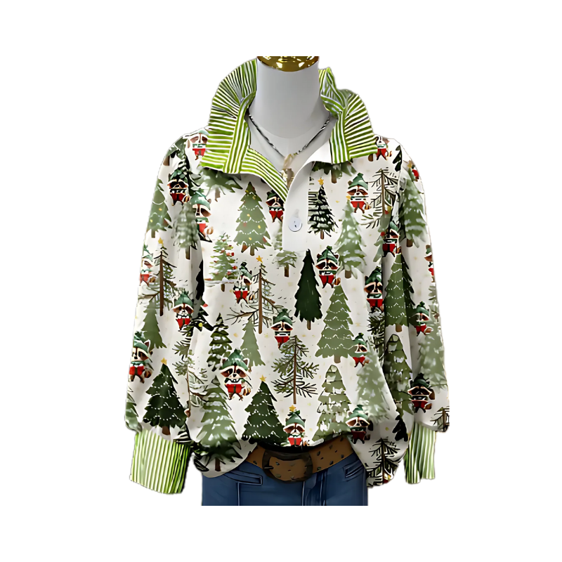 Icone™ FormalBlouse: Tyylikäs Pitkähihaisen Uniikki Printti Virallinen Pusero