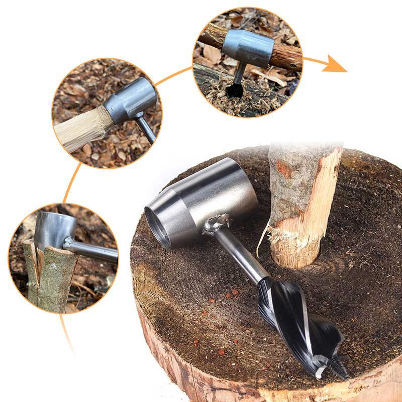 HandDrill - Käsi Auger Jakoavain Varten Puukäsityö Ja Ulkona Telttailu