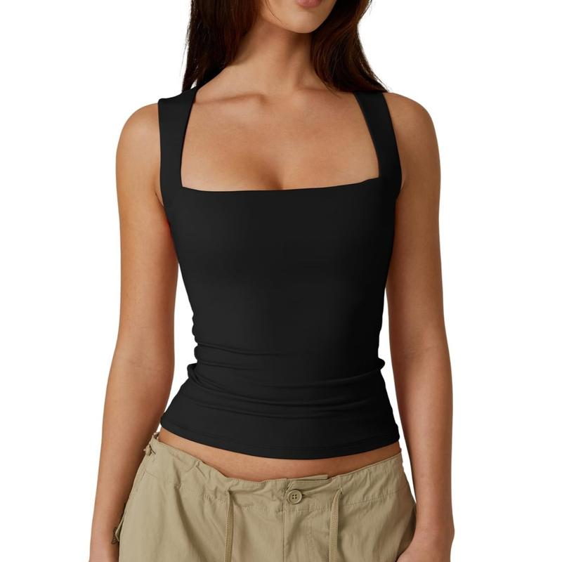 Icone™ TankTop 1+1 ILMAINEN: Naisten Neliökauluksinen Hihaton Tankkitoppi