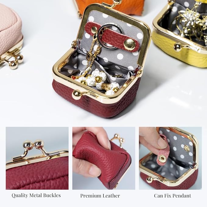 Jewelance™ GemBox: Mini Helmi Ja Korut Kukkaro Laatikko
