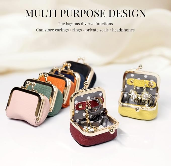 Jewelance™ GemBox: Mini Helmi Ja Korut Kukkaro Laatikko