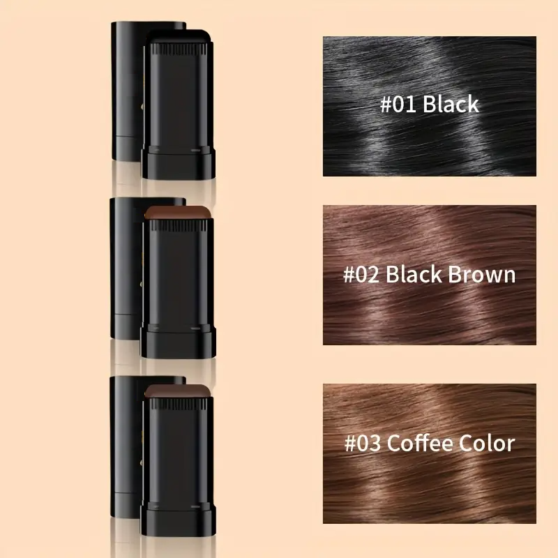 Rose® HairStick 1+1 ILMAINEN: 2 Yhdessä Välitön Hiustenväri Ja Kampa Kierrekepit