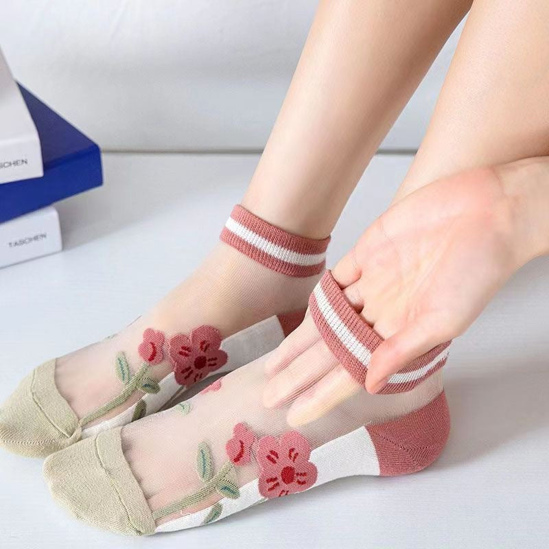 Happy™ MeshSocks: Hengittävä Mukava Hauska Suunnittelu Verkkonilkkasukat