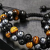 Jewelance™ ProtectionBracelet 1+1 ILMAINEN: Kaksinkertainen Kerros Tigerin Silmä Suojaus Rannerengas