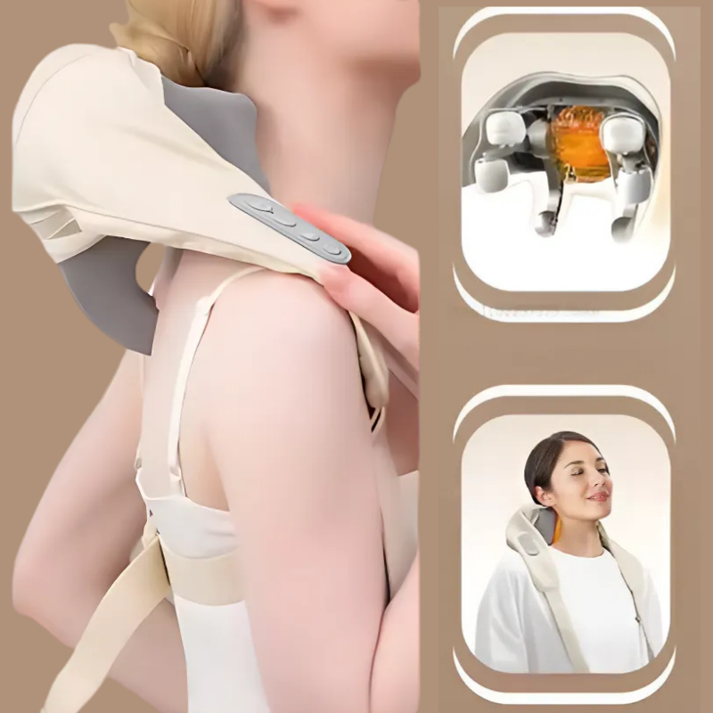 NeckMassager: Rauhoittava Lämpö Rentouttava Kaula Ja Olkapää Hieroja